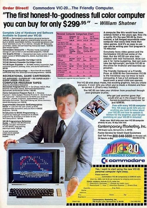 Vintage VIC-20 advertisement